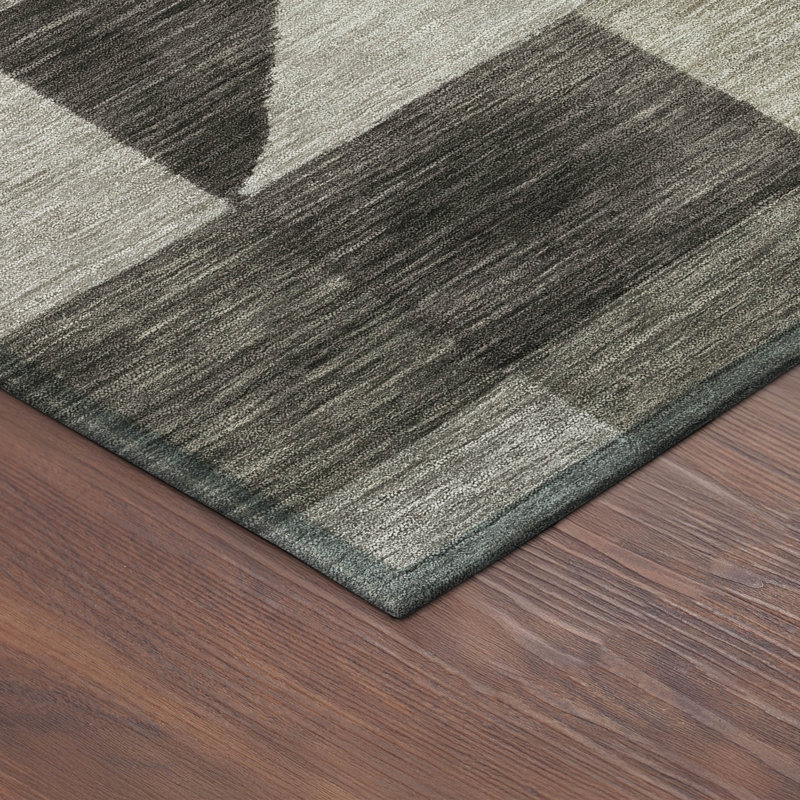 Machine Washable Indoor/Outdoor Kesler ACN2373 Geometric Rug, Rectangle 2'6" x 3'10"