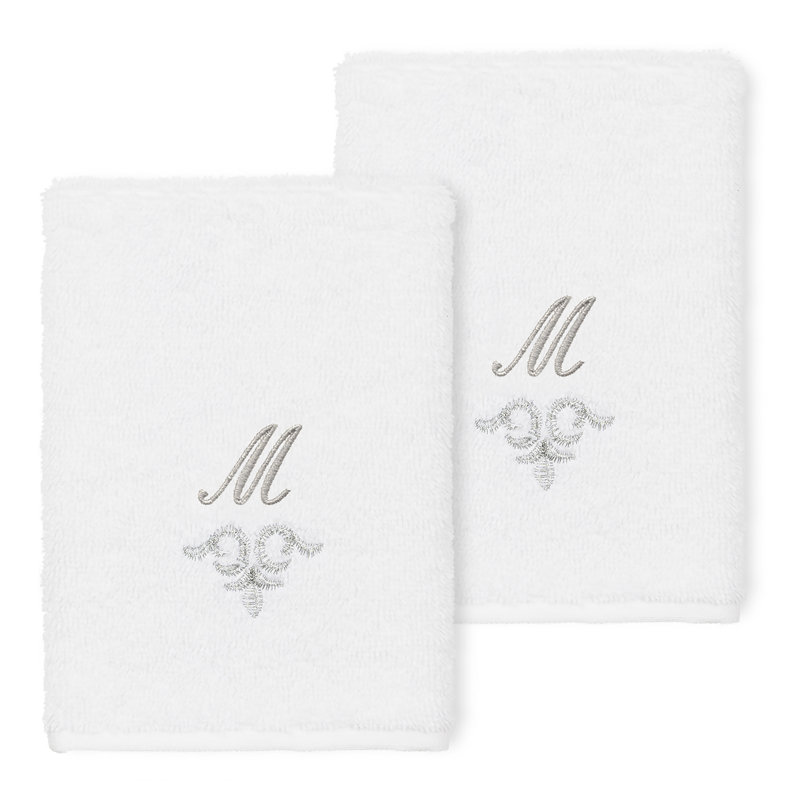 Monica Turkish Cotton Washcloth, M, White
