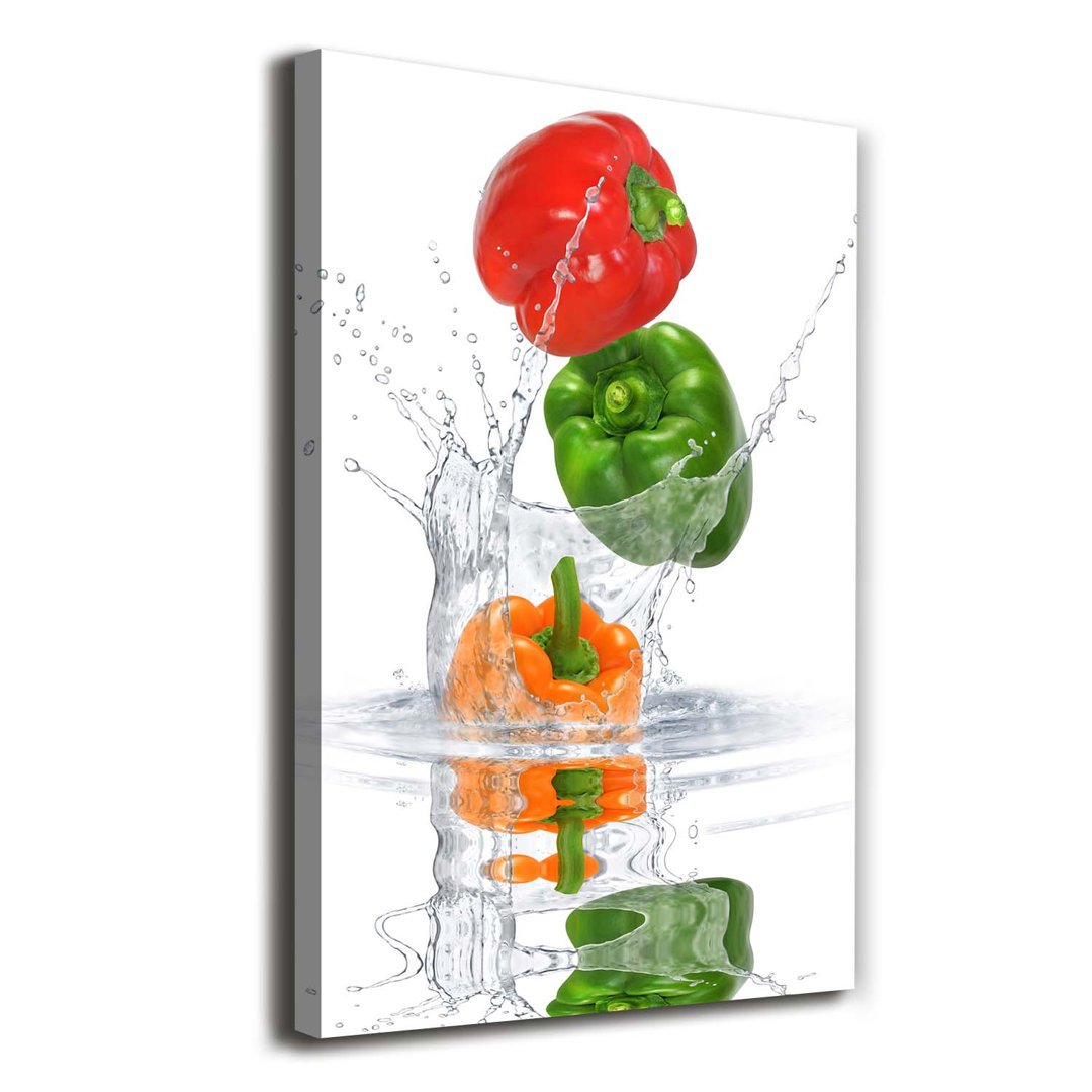 Peppers - Kunstdrucke auf Leinwand - Wrapped Canvas