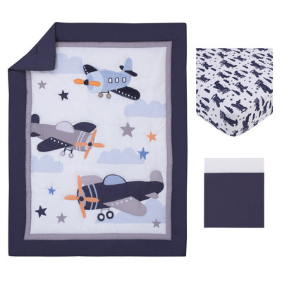 Ensemble de literie pour lit de bébé 3 pièces Little Love par NoJo Soar High Little One Valeri