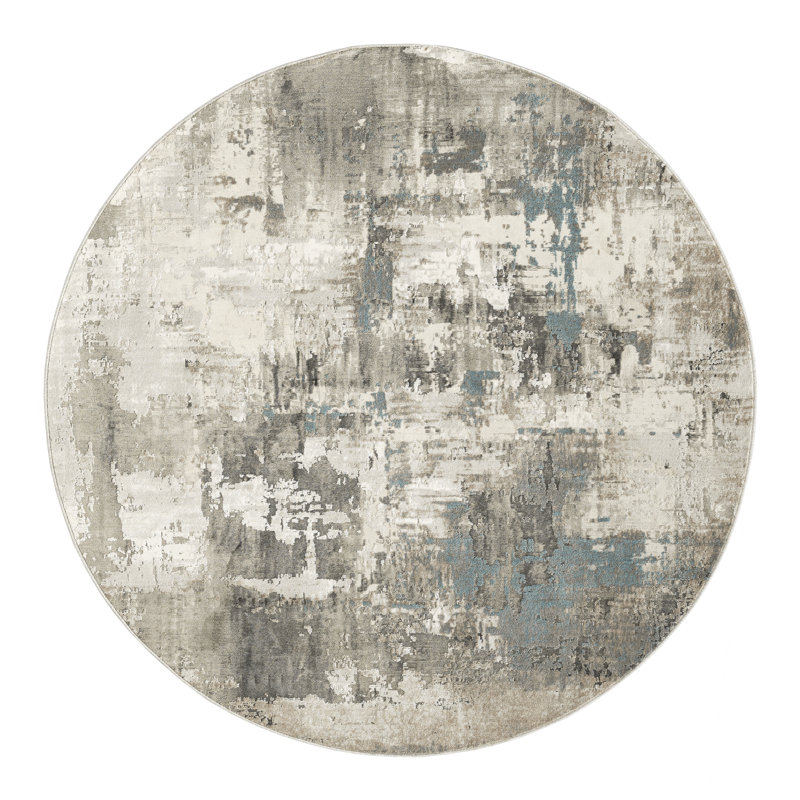Abstract Indoor Rug, Round 6'7"