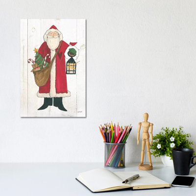 Vintage St Nick I by Anne Tavoletti - Wrapped Canvas Painting