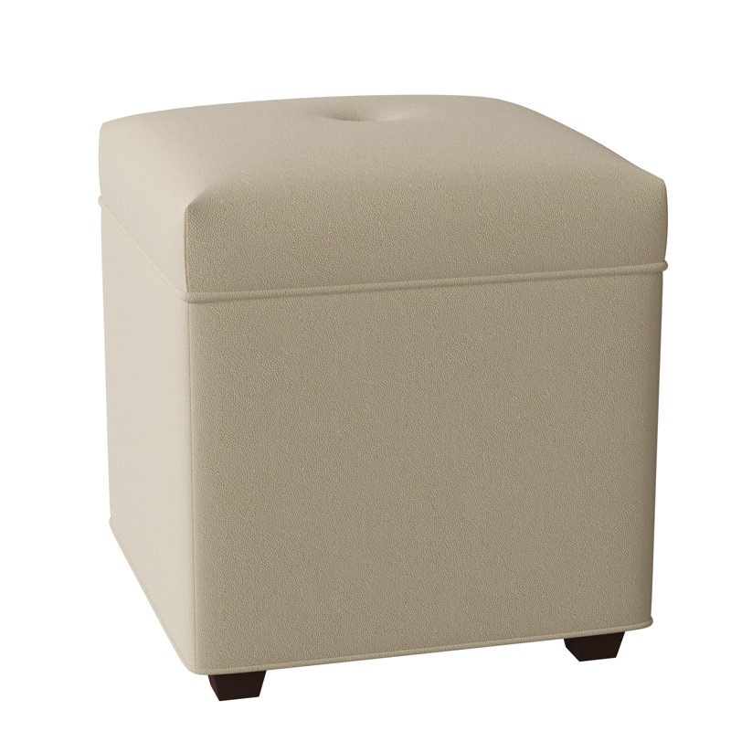 Kaplan 19" Wide Square Storage Ottoman, 1181 Pearl
