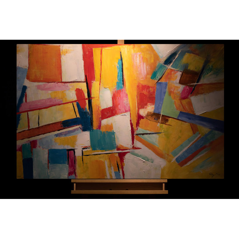 Colorful Illusion Hand Painted Acrylic Painting