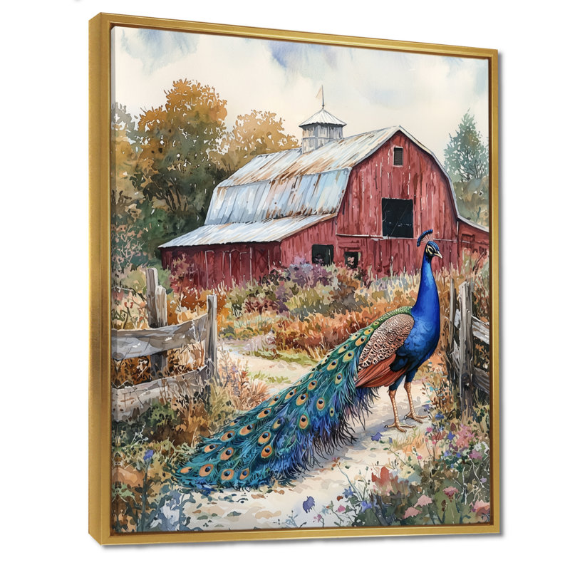 Ingleside - Animals Canvas Art Print, H 32 po x l 16 po, Reproduction encadrée sans passe-partout, Doré