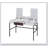 Verster Built-in USB Port Writing Desk, Natural & Black Finish