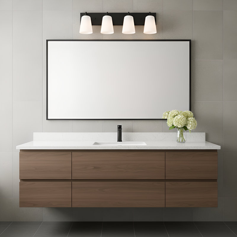 Miles Extra Large Vanity from Generation Lighting , White, Midnight Black