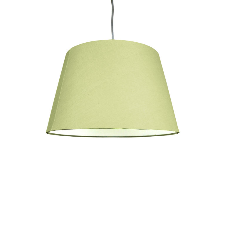 16cm H Cotton Drum Pendant Shade ( Screw On ) in Green