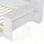 Lit de jour simple en bois avec tablettes de rangement, lit multifonctionnel avec deux tiroirs et bureau d'étude-1165550662
