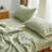 100% French Linen Sheet Set Breathable Durable For Hot Sleepers Bedding 4 Pcs - 1 Flat Sheet,1 Fitted Sheet,2 Pillowcases-115227671-115227677