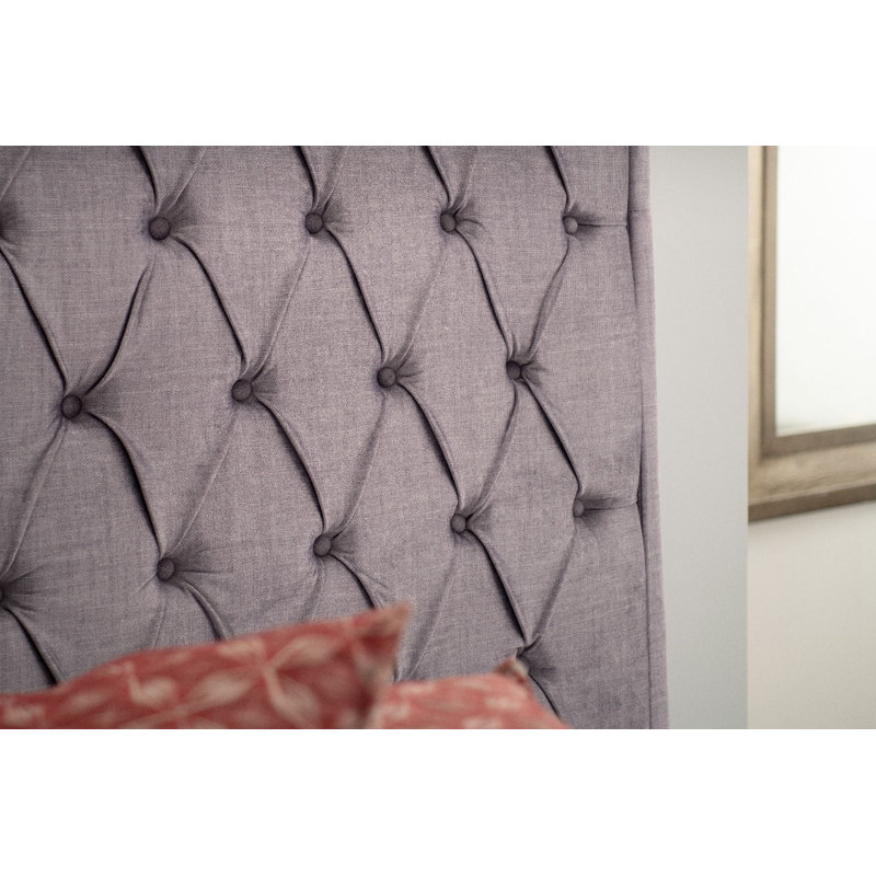 Ayon Upholstered Bed, Slate Grey, Super King (6')