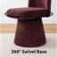Fauteuil pivotant rembourré en tissu-457950432