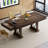 71-Inch Rectangular Dining Table with Two Drawers, Wooden Kitchen Table w/Large Tabletop & Sturdy Frame, Large Dining Table for 6-8 with Double Pedestal, for Dining Room, Office-1034020283