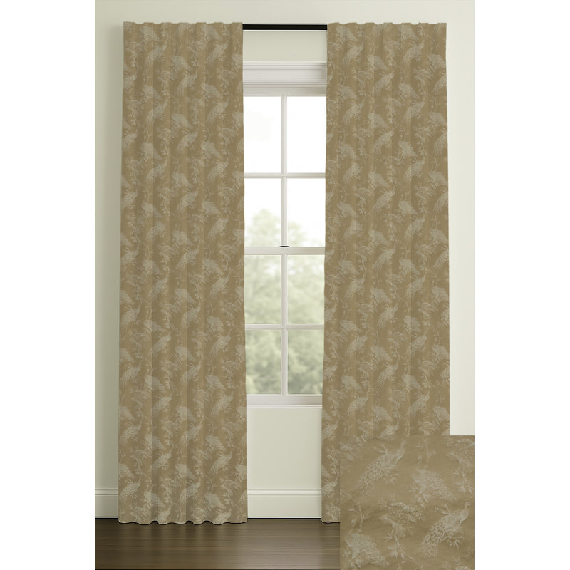 Jacquard Morris Parchment, L 50 po x L 120 po, Passe-tringle, Simple