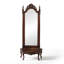 Miroir pleine grandeur en érable américain de style américain avec base