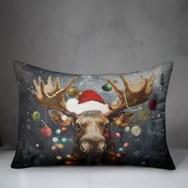 Coussin intérieur / extérieur Watercolor Christmas Botanical