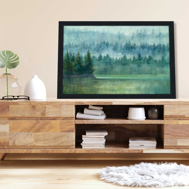 " Around The Point " Painting Print, 49.5" W x 33.5" H, Black Framed