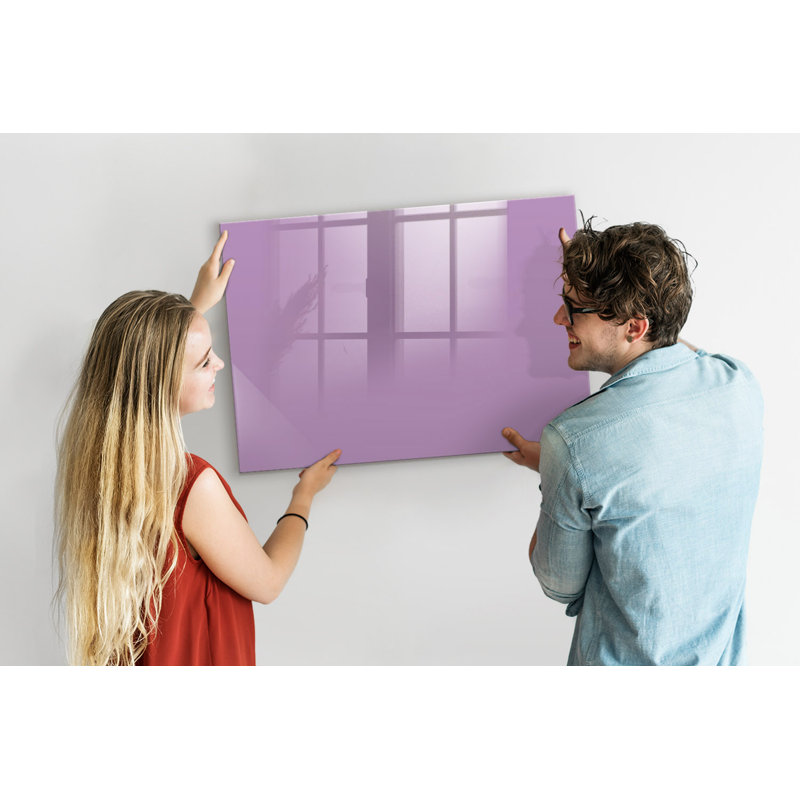 Magnetic Glass Dry Erase Board, Lilac