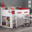 Binne Single (3') 3 Drawer Bed Frames Mid Sleeper Loft Bed with Built-in-Desk-37141292