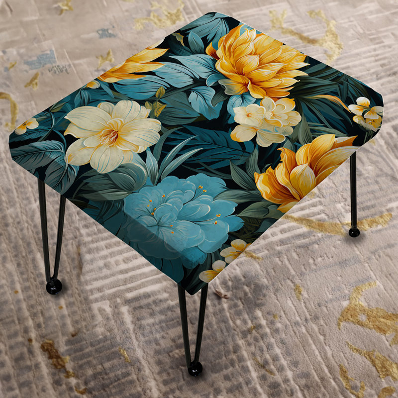 Ananas Serenity - motif tropical - repose-pieds rectangulaire tropical