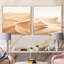 «Desert Sands Of Slumber Dreams» - Ensemble de 2 collages carrés à formes abstraites-393737964-393737965