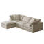 Canapés modulaires 3 places et 1 repose-pieds-208049344