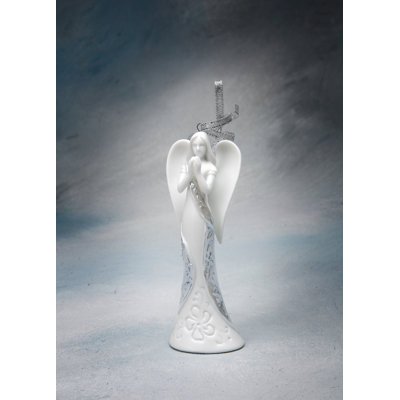 Heaven and Earth Praying Angel Ornament-4"H