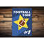 Signe en aluminium «Football Star»-58196423