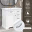 Meuble-lavabo 36 po avec lavabo, lavabo en céramique, 2 tiroirs basculants, charnières de porte à fermeture en douceur-1901031173