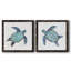 Bubble Blue Turtle I - ensemble de 2 peintures sur toile encadrées-1146726252-1146726227
