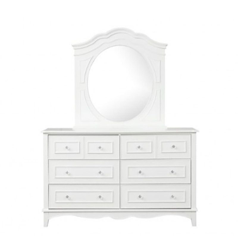 Commode 6 tiroirs avec miroir Mykale