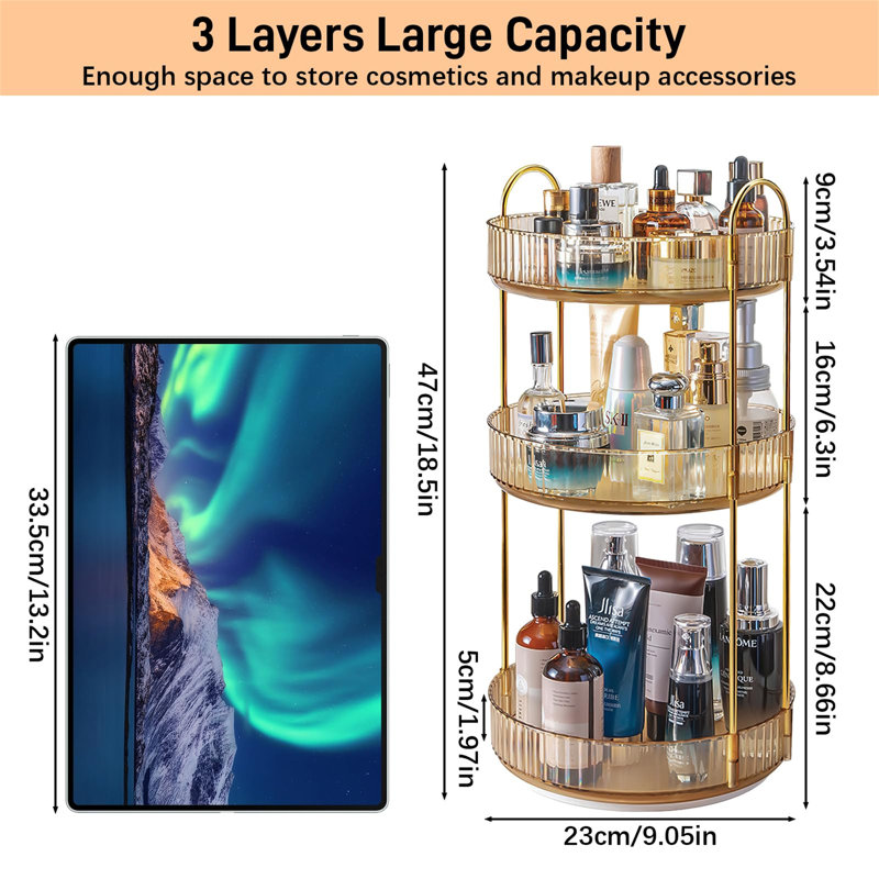 Ayedin Plastic Makeup Organiser