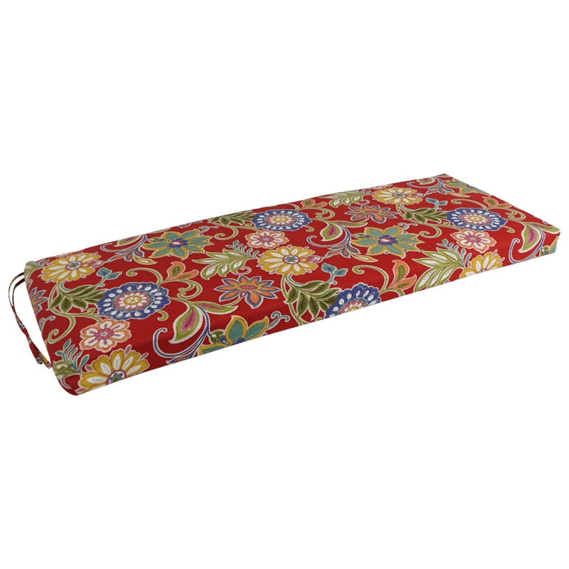 Coussin de banc intérieur / extérieur résistant aux intempéries, Pompéi Alenia, H 3,5 po x l 54 po x P 19 po
