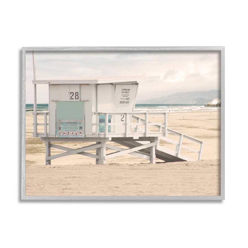 Ba-046, reproduction encadrée «Hut On Beach On Canvas» par Marcus Prime, H 16 po x l 20 po x P 1,5 po