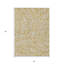 Tapis d'intérieur lavable à motif floral doré et gris 5 pi x 8 pi