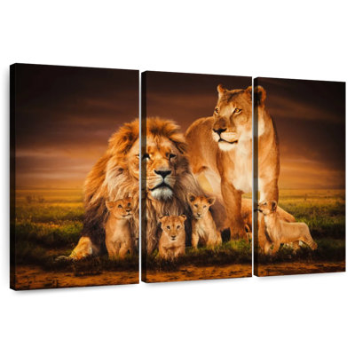 Famille de lion Brampt
