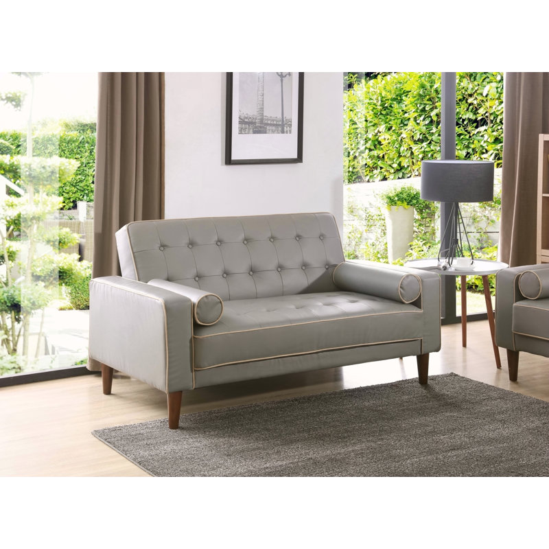 Causeuse contemporaine grise pour deux, Gris