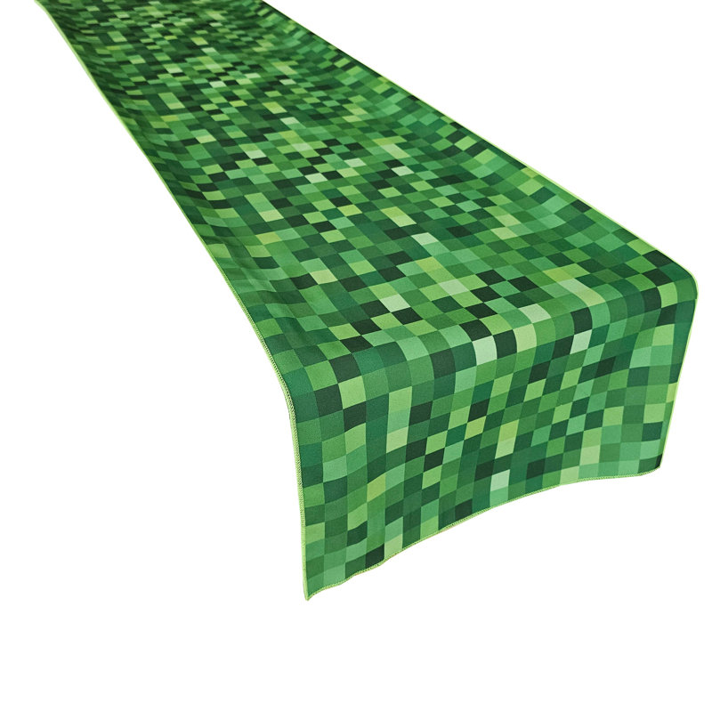 Chemin de table Popeline, Vert, 24 po x 72 po