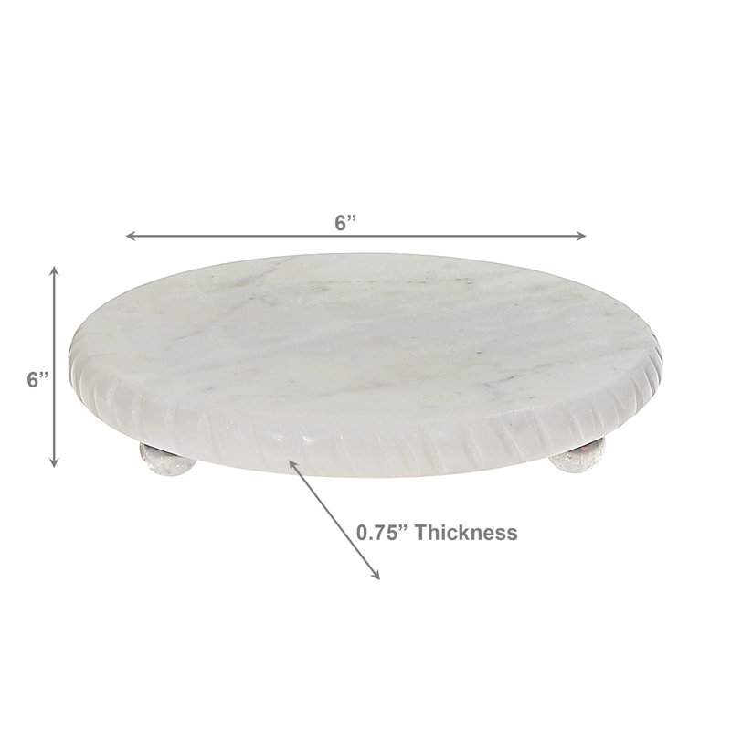 Solene White Marble Trivet