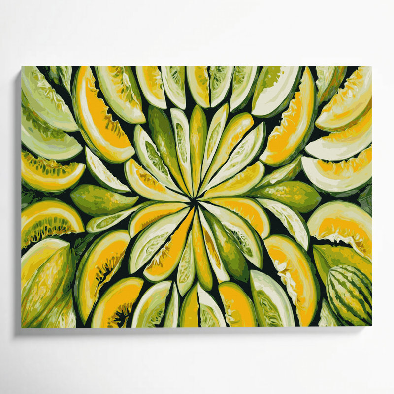 «Fruit Santa Claus Melon», art mural sur toile, H 20 po x l 24 po