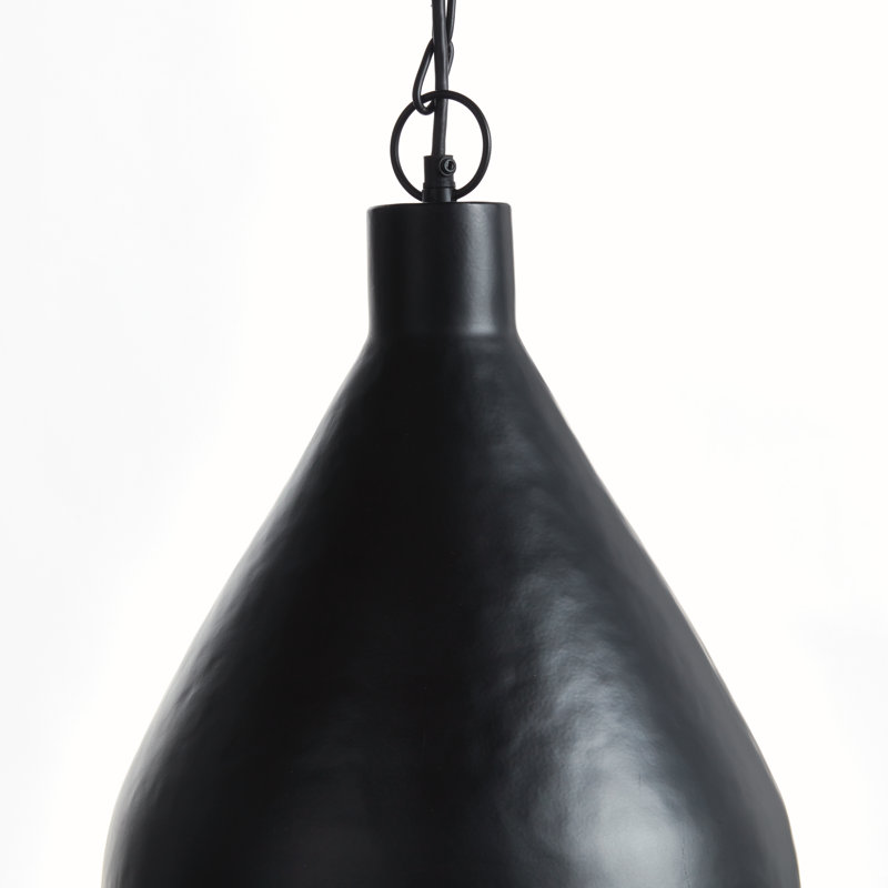 1 - Light Pendant, 25'' H X 12'' W X 12'' D , Matte Black