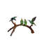 Bronze Hummingbirds on Branch Figurine
