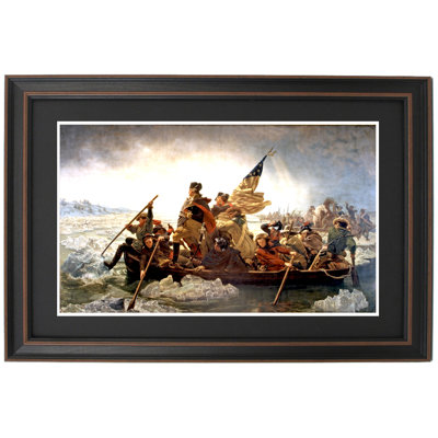 Washington traversant le Delaware par Emanuel Leutze | Reproduction encadrée