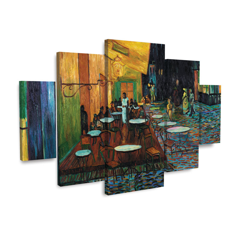 Vincent Van Gogh «Cafe Terrace», ensemble de panneaux à losanges