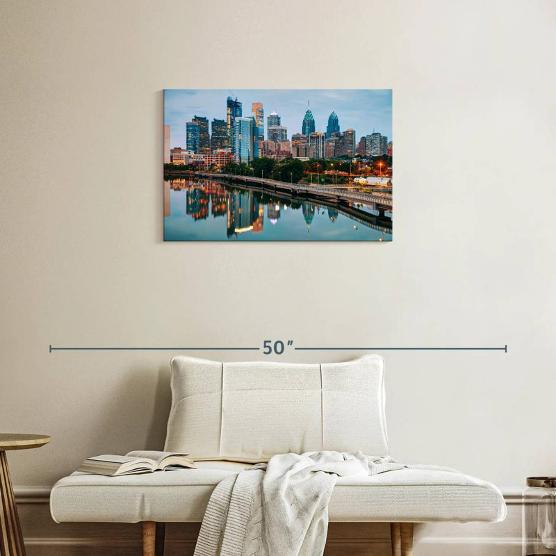 Sireci Philadelphia Skyline And Schuylkill River, 20" H x 30" W