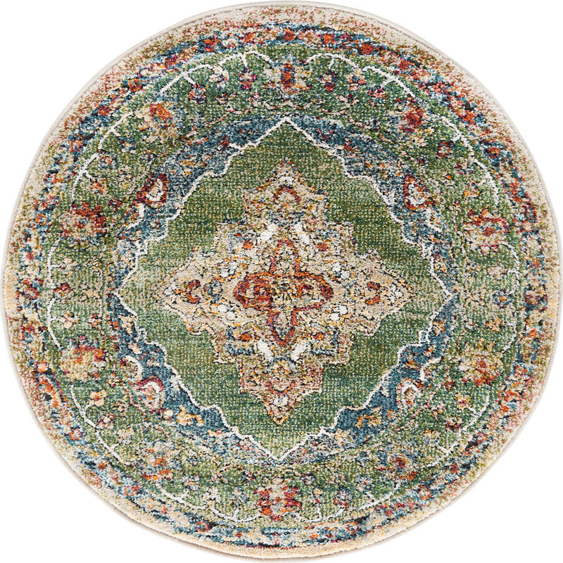 Mekalah Oriental Indoor Rug, Round 3'3"