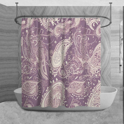 Rideau de douche à motif cachemire Kharizma