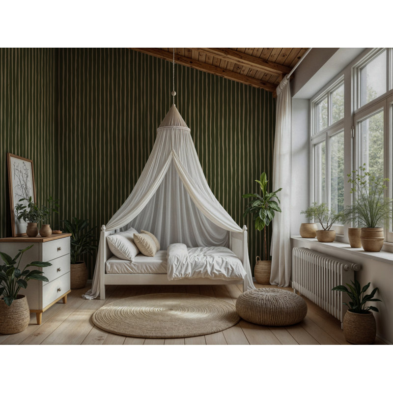 Geometric Wall Mural, L 150 po x H 108 po, Peler et coller