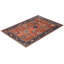 Tapis unique noué à la main de 4 pi 3 po x 6 pi 2 po orange Raines