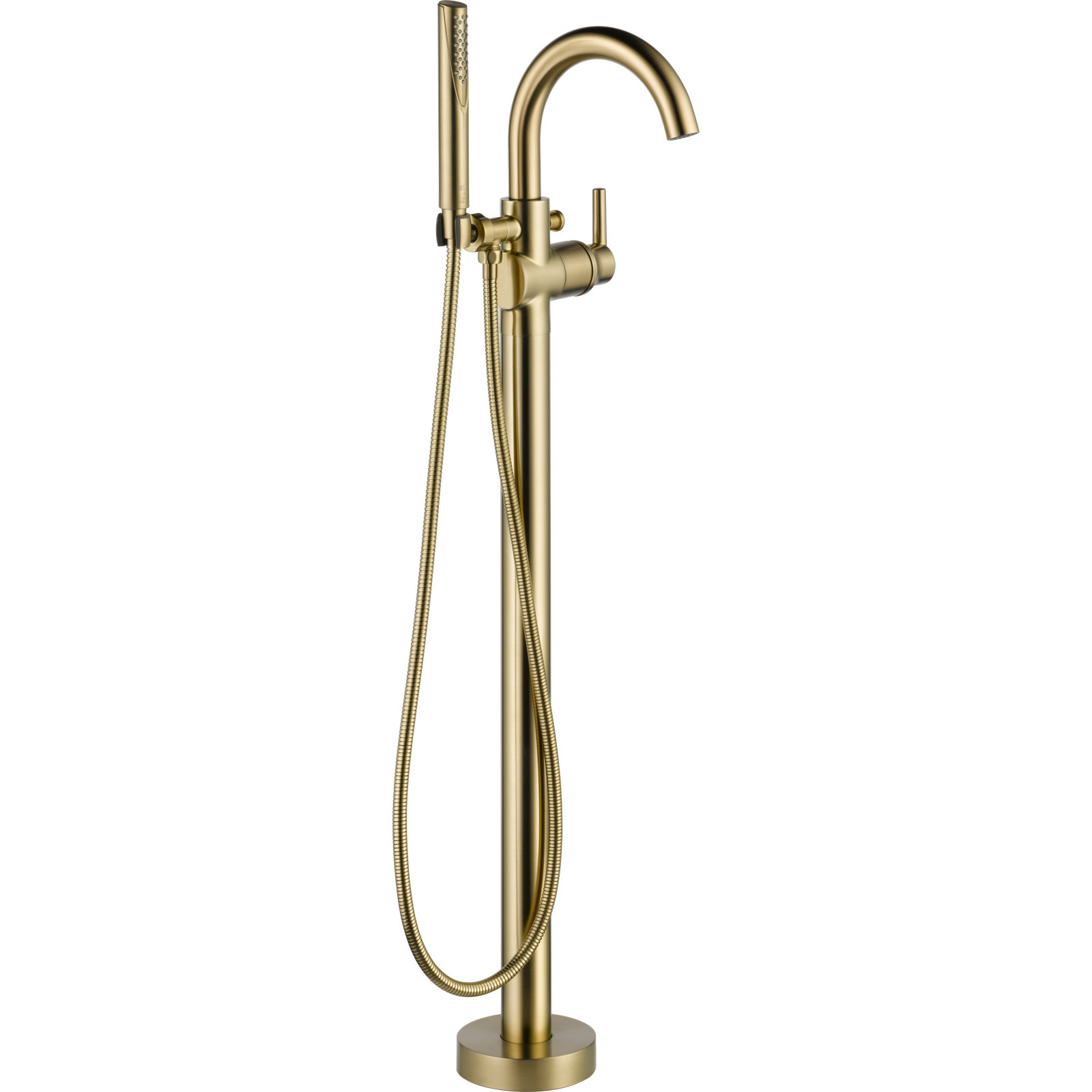 Trinsic Single Handle Floor Mounted Freestanding Tub Filler, Brilliance Champagne Bronze